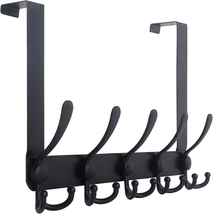 WEBI over the Door Hook Door Hanger Hook Rack with 5 Tri Hooks for Hanging Coats - £21.54 GBP