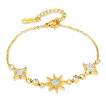  Design Sense EightPointed Stars Bracelet Personality Stainless Steel Br... - $20.00