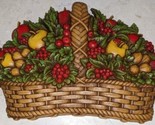 Vintage Homco Wall Decor Fruit Basket Resin Wall Art 1978 Collectible - $19.75