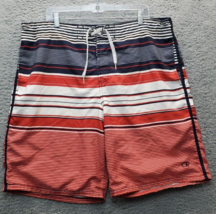 Op Ocean Pacific Board Shorts Men Large Multi Striped Mesh Lined Drawstr... - £14.20 GBP