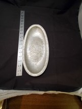 Vintage 1950&#39;s Continental Trademark Handwrought Aluminum Tray Chrysanth... - $20.90