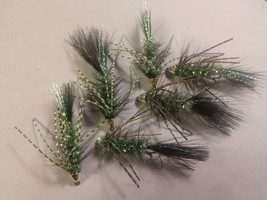 2019, Conehead &quot;REAPER&quot; Woolly Bugger, Size 4, Chartreuse-Grn/Dk Olive Rber Lgs - £6.54 GBP
