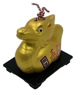 Chinese New Year Of The Dragon Ceramic Dragon Bell Figurine &amp; Display Stand - $11.87