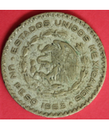 1963 Mexico Un 1 Peso .10 Silver Coin Morelos Estados Unidos Mexicanos G... - $19.52 CAD