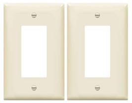 Wallplate 1-Gang Nylon, Light Almond - Leviton Midway #PJ26-T Decora (2-... - $18.21 MXN