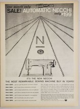 1950&#39;s Print Ad Automatic Necchi Sewing Machines Most Remarkable New York,NY  - £13.43 GBP