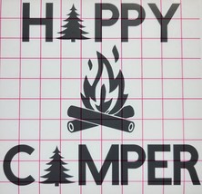 Happy Camper Die Cut Vinyl Indoor Outdoor Car Truck Window Decal Sticker - £3.88 GBP+