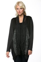 Women&#39;s Multi-Fabric Draped Neck Cardigan - $48.99