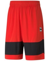 Puma Mens Ultimate Regular Fit Moisture Wicking Colorblocked Shorts,Red,Medium - £27.59 GBP