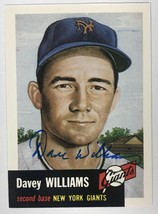 Davey Williams (d. 2009) Signed Autographed 1953 Topps Archives Baseball... - $15.00