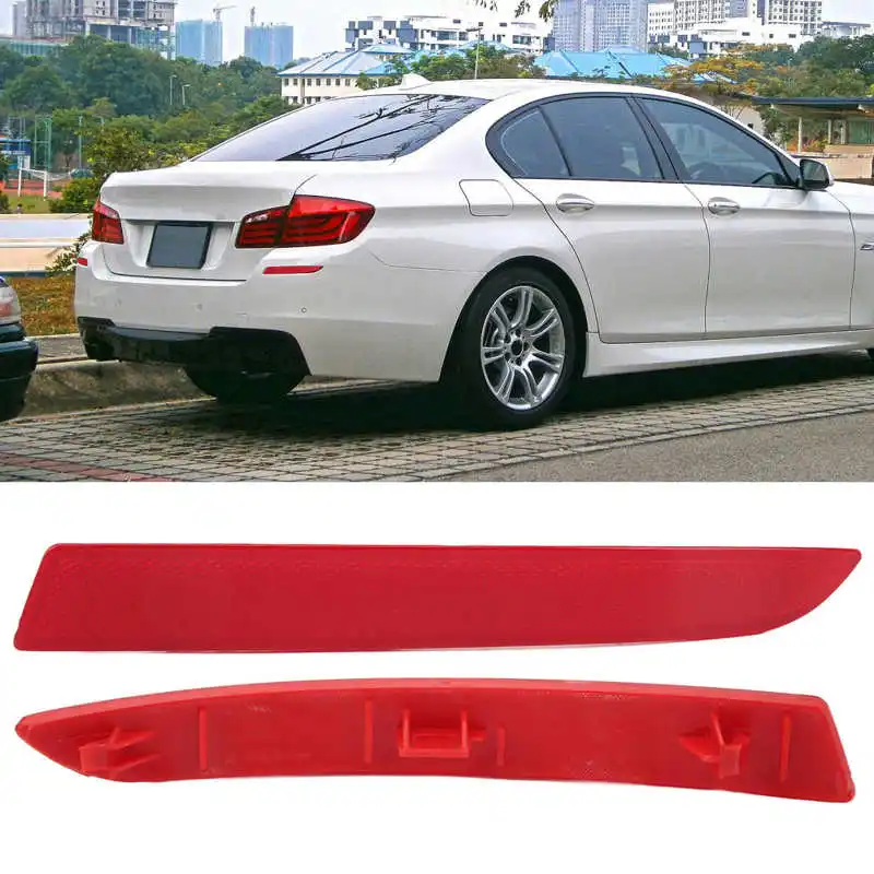 Bumper Protector 1 Pair Rear Bumper Reflector 63147318556 Red Housing Strong Ret - $89.61