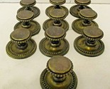 10 Brass Allison 1-3/16&quot; Mushroom Cabinet Knobs and Backplates - $79.20