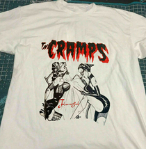 The Cramps Flame Job Men T-shirt White Tee All Sizes Shirt Fan TE504 - £11.35 GBP+