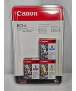 Canon BCI-6 Genuine Printer Ink Cartridge Lot of Cyan Magenta &amp; Yellow S... - $24.95