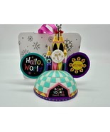 Disney Parks It&#39;s A Small World Clock Ear Hat Boat Tour Christmas Orname... - $543.72 MXN