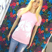 Women&#39;s John Deere Horse Shirt Womens Size Medium Top Country Farm Tshirt Pink - £15.13 GBP