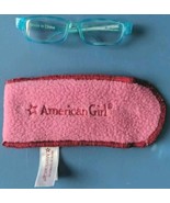 American Girl Doll Blue Glasses With Pink Fleece Case QQ - $9.53 CAD