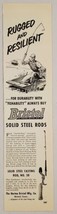 1951 Print Ad Bristol Solid Steel Fishing Rods Horton Mfg Bristol,Connecticut - $11.68