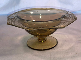 Amber Flower Etched Mayo Depression Glass - £23.97 GBP