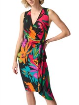 Joseph Ribkoff silky knit wrap dress in Tropical Print - size 6 - $130.68