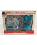 Eveflo Toddler Feeding Set Melamine Dish Bib Rattle Spoon Vintage 1991 S... - $67.82 CAD