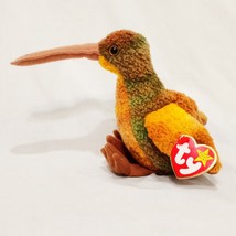 BEAK Kiwi Bird Retired Ty Beanie Baby Plush Stuffed Animal 5&quot; 1998 Tag E... - £80.53 GBP