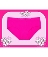 L Bright HOT Fuchsia Pink Seamless LOGO Victorias Secret Hipster Hiphugger Panty - $10.99