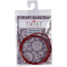 ChiaoGoo 50-Inch Twist Lace Interchangeable Cables, Large, Red (7550-L) - £14.90 GBP