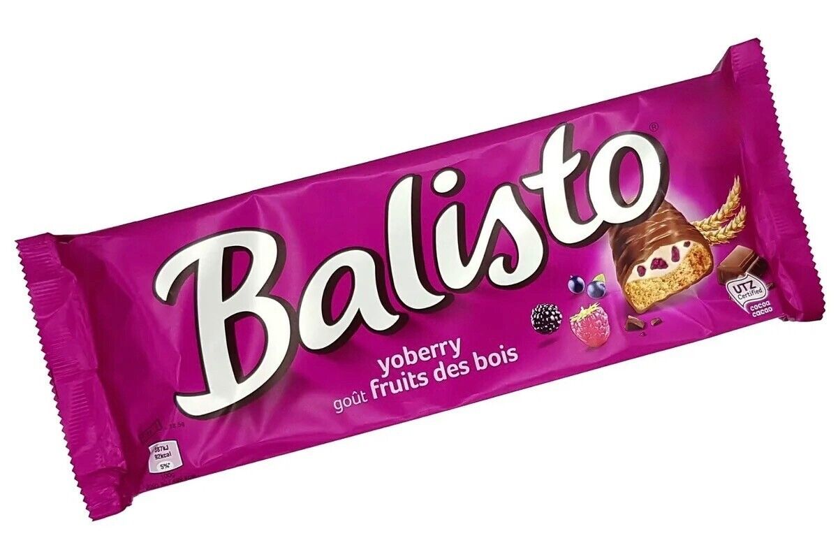 Primary image for BALISTO bars: YOGHURT & BERRIES with chocolate 6pc./111g FREE SHIPPING
