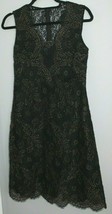 Elie Tahari Lace Black And Gold Dress Size Women&#39;s 2 - £85.65 GBP