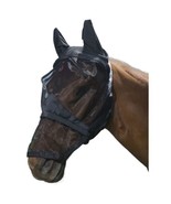 Tough-1 Deluxe Comfort Mesh Fly Mask w/Mesh Nose Black Horse - £19.45 GBP