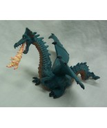 Papo NICE BLUE DRAGON BREATHING FIRE 5&quot; Plastic Toy Figure 2005 - $16.34