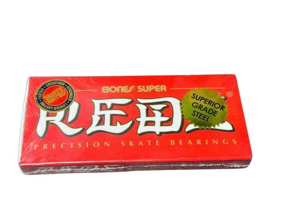 NEW Bones Super REDS Precision Ground Skate Skateboard Bearings 8 Pack B... - $25.73