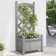 Planter Gray Solid Fir Wood Standard Decorative Inlays Planter - $2,411.70 MXN