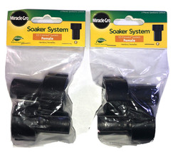 Lot Of 2-Miracle Gro MGEZF3802 Female EZ Connectors For Soaker System-NEW-SHIP24 - £14.64 GBP