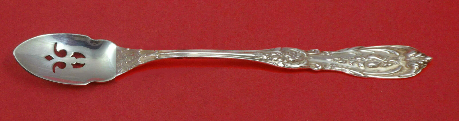 Francis I By Reed and Barton Sterling Olive Spoon Pierced Long 7 1/2" Custom - $89.00