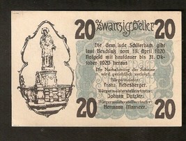 Austria Die Gemeinde SCHLIERBACH 20 heller 1920 Austrian Notgeld - £2.34 GBP