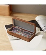 Black walnut solid wood glasses case - $55.00