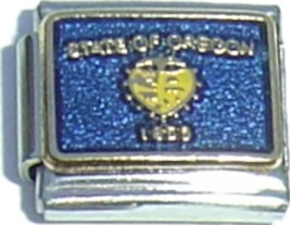 State Of Oregon Flag Italian Charm - $8.88