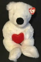 New Ty Romeo What Fluffy Bear With Heart Stuffed animal Toy Classic - £8.09 GBP