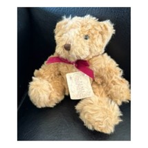 Bears From The Past Jointed Teddy Bear Plush w/ Red Ribbon Tag Vintage S... - $18.31