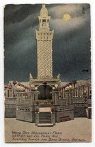 Electric Tower Band Stand White City Amusement Park Chicago Illinois postcard - $6.44