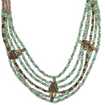 Vintage Multicolor Seed Beads Multi Strand Boho Necklace Womens Costume ... - $22.86