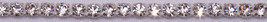 Faux Rhinestones Gemstones Single Row on Silver Metal Banding Trim BTY M216.06 - £8.81 GBP