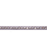 Faux Rhinestones Gemstones Single Row on Silver Metal Banding Trim BTY M... - $204.94 MXN