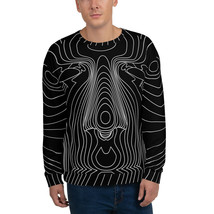 65 MCMLXV Unisex Black and White Digital Face Print Sweatshirt - £51.95 GBP