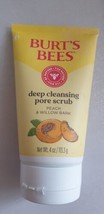 Burt&#39;s Bees Peach &amp; Willow Bark Deep Pore Scrub  4 oz New - £6.52 GBP
