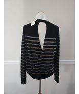 ZADIG &amp; VOLTAIRE Emma Stripes Crossover Open Back Merino Wool Sweater To... - $94.04