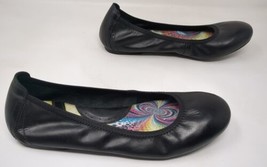 Born Julianne B78203 Leather Slip-On Stretch Ballet Flats Shoes Black Size 7.5 M - £23.80 GBP