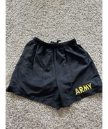 US Army PT Physical Fitness Shorts/Pants Black Yellow/Gold APFU Size XS ... - $10.39